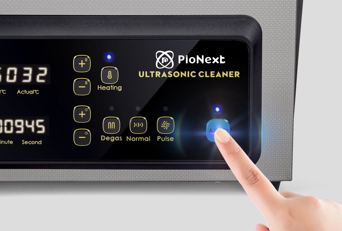 CD-X3 automatic ultrasonic cleaning controls with degas normal and pulse modes