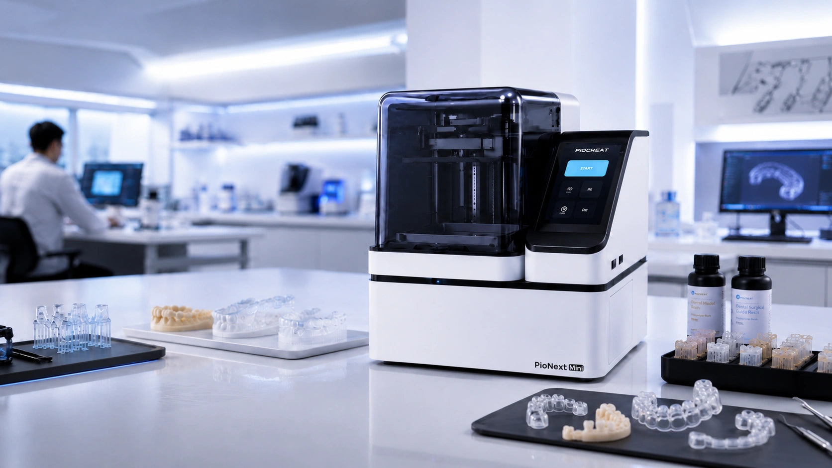 PioNext Mini dental 3D printer in a digital dental laboratory workflow